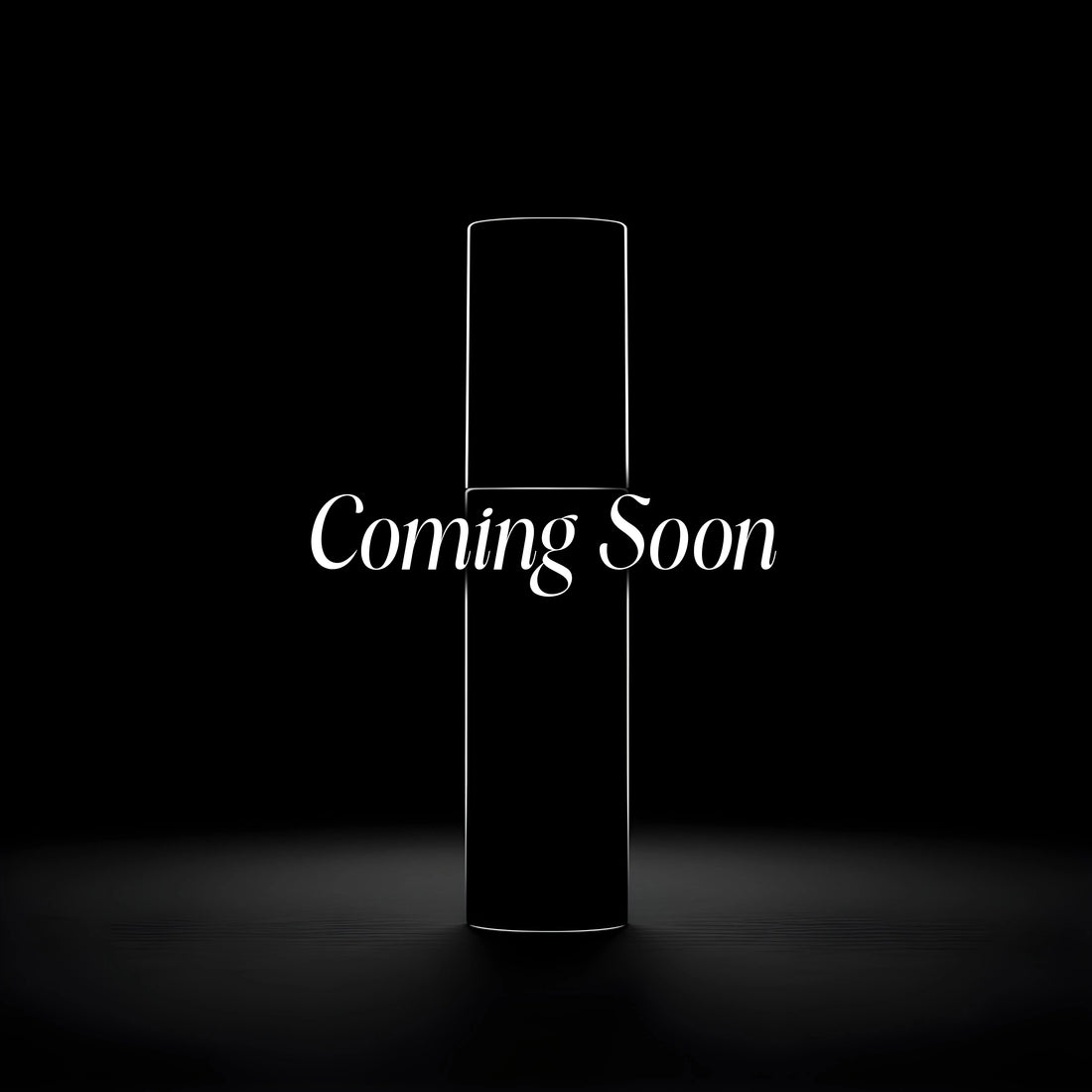 Silhouette of a cross with 'Coming Soon' text on a black background