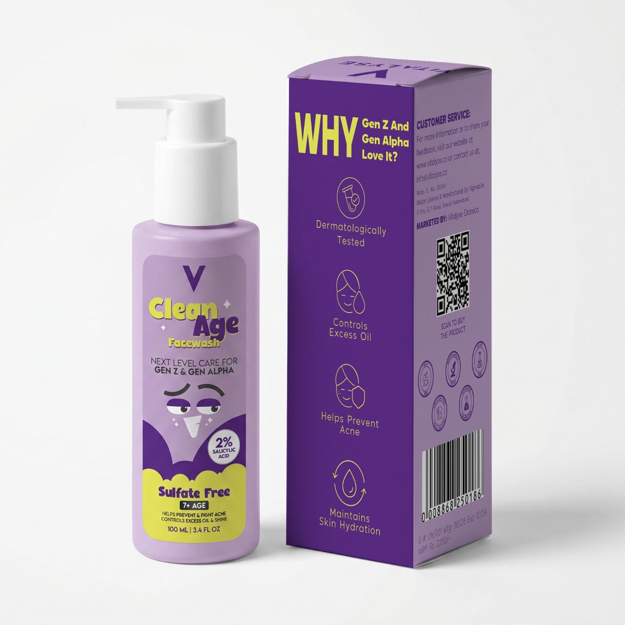 CleanAge - Sulfate Free Facewash